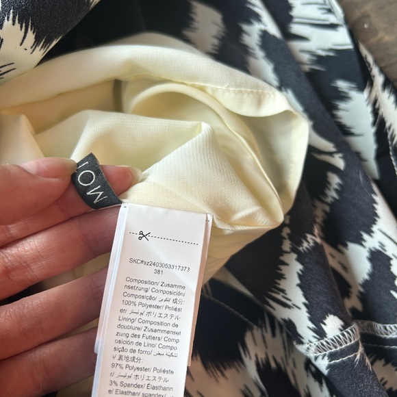 Black and White Animal Print in Soft Silky Fabric - Picture 7 of 8